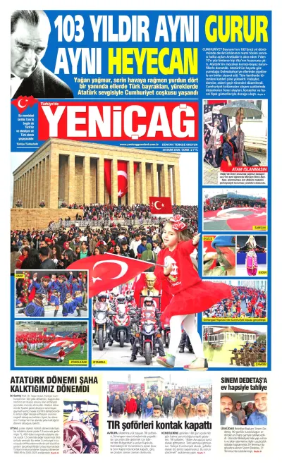 Yeniçağ manşeti