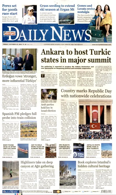 Hürriyet Daily News manşeti