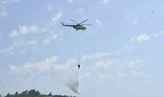 Urla Balıklova'daki orman yangını kontrol altında