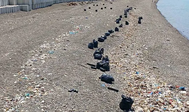 Trabzon sahilinde çöp seferberliği