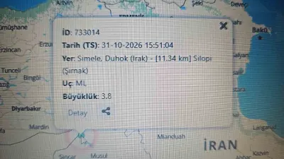 Irak Merkezli Deprem Şırnak Sınırında Hissedildi