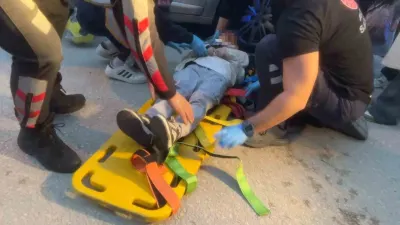 Mudanya Caddesinde Motosikletin Çarptığı Çocuk Yaralandı