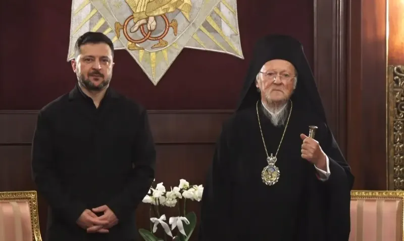 Ukrayna Devlet Başkanı Zelenskiy, Patrikhane Ziyaretinde Bartholomeos İle Görüştü
