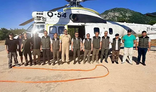 Kuşadası'nda konuşlu yangın söndürme helikopteri göreve hazır