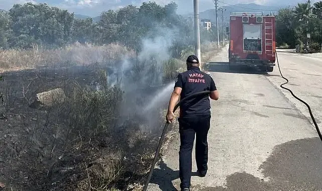 Arsuz'da bahçe yangını