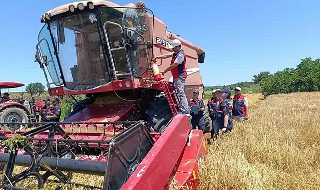 Çanakkale'de orman yangınlarına karşı biçerdöver denetimi yapıldı