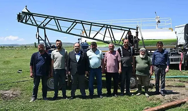 İnönü Belediyesi'nden çiftçilere su desteği
