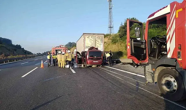 Kuzey Marmara Otoyolu'nda feci kaza: 1'i bebek 3 kişi hayatını kaybetti