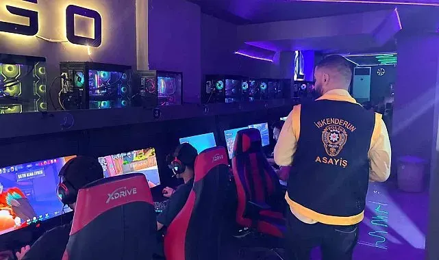 İskenderun'da internet kafe ve oyun salonları denetlendi