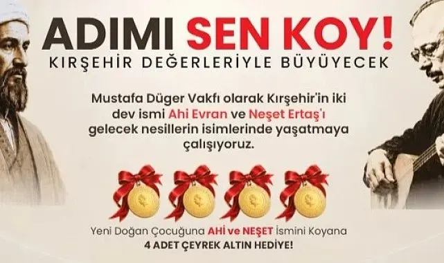 Çocuklarına bu isimleri verenlere 4 çeyrek altın