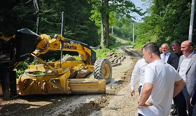 Kurukavak köyü yolu asfalta kavuşuyor