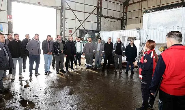 Talas'ta işçilere yangın eğitimi