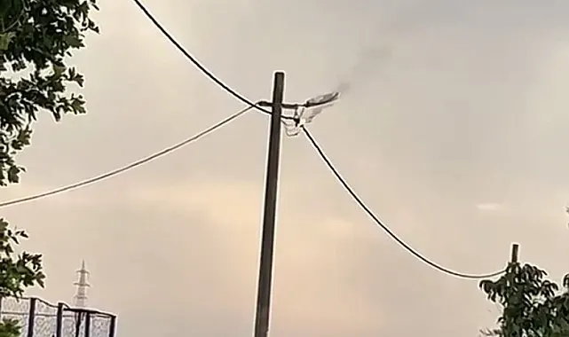 Bandırma'da elektrik hattında korku dolu anlar