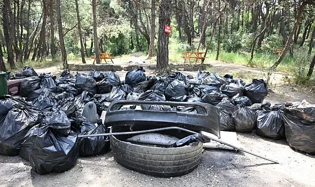 Çiftlik Park Mesire Alanı'nda çevre için el ele verildi