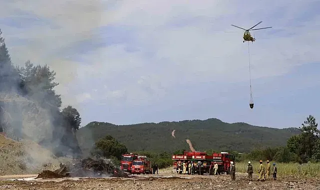 Yangın sezonu öncesi orman yangın tatbikatı