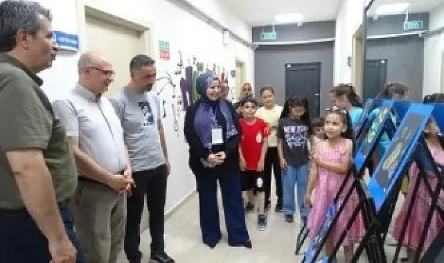 Minik ressamların büyük eserleri göz doldurdu