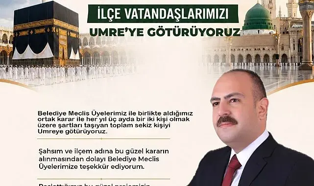 İnönü Belediyesi, her yıl 8 kişiyi Umre'ye götürecek