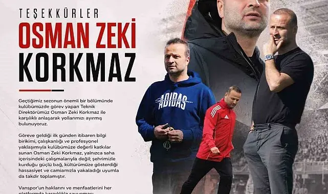 Vanspor, Osman Zeki Korkmaz ile yollarını ayırdı