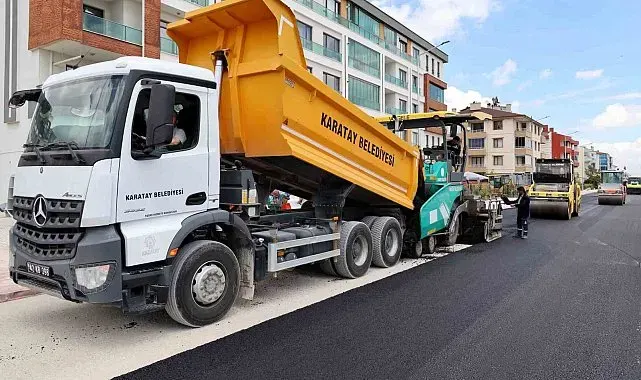 Karatay'da yeni sezonun ulaşım yatırımları sürüyor