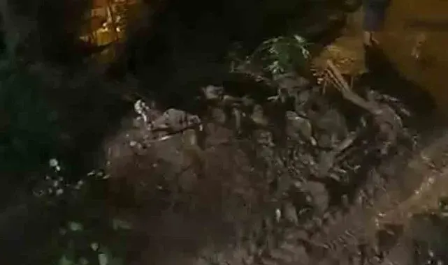 Ardeşen'de heyelan: Köy yolu ulaşıma kapandı