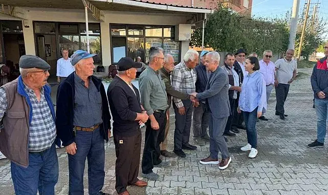 Vali Turan, doludan etkilenen Dokuzhöyük köyünde incelemelerde bulundu