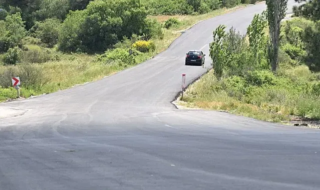 Büyüksümbüller ile Ortaköy arasındaki yol sıcak asfaltla yenilendi