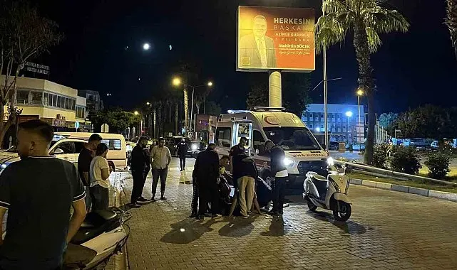 Ön tekeri patlayan motosikletin sürücüsü yola savrularak ağır yaralandı