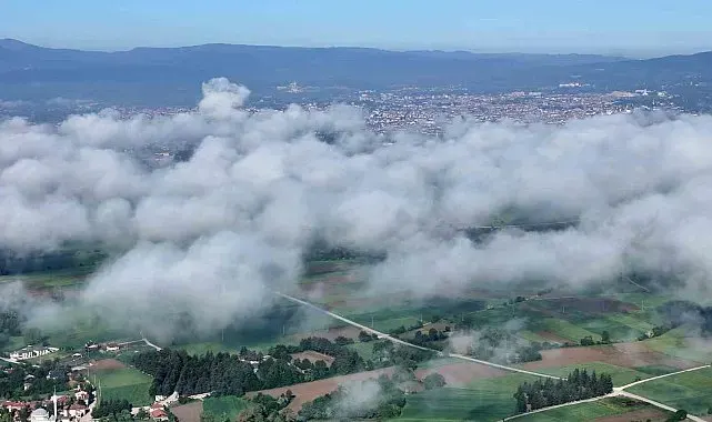 Bolu'da sis tabakası görsel şölen sundu