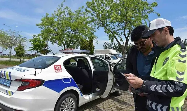 Giresun'da dron destekli trafik denetimi
