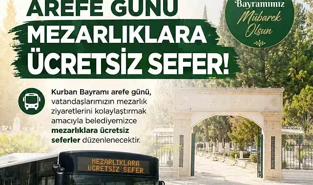 Nazilli Belediyesi'nden Kurban Bayramı öncesi mezarlıklara ücretsiz servis hizmeti