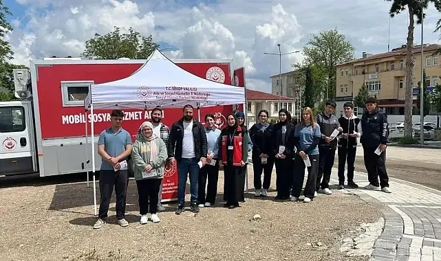 Sinop'ta sosyal hizmetler sahaya indi: Mobil araçla yerinde destek