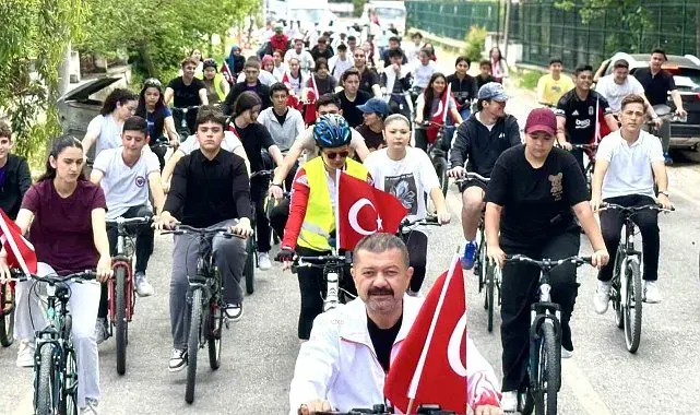Çine'de 'sağlıklı yaşam' için pedal çevirdiler