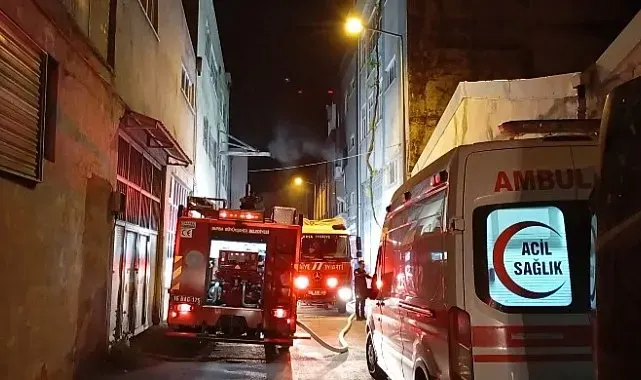Bursa'da tekstil atölyesinde korkutan yangın