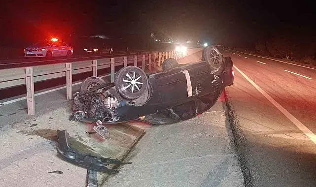 Tekirdağ'da otomobil takla attı: 1 yaralı