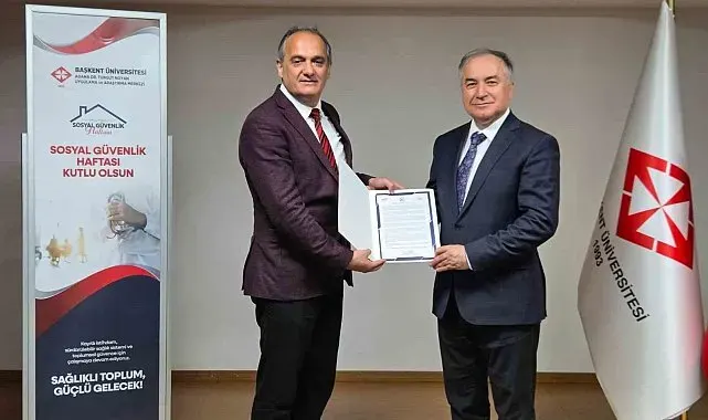 SGK'dan Başkent Üniversitesi Adana Dr. Turgut Noyan Uygulama ve Araştırma Merkezi'ne teşekkür belgesi