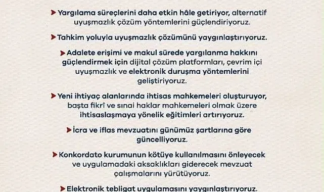 Bakan Gürlek: "Adalete erişimi kolaylaştıracak reformlarımızı kararlılıkla sürdüreceğiz"