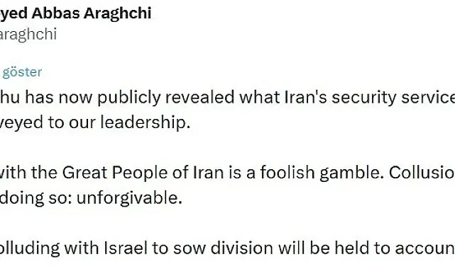 İran'dan Netanyahu'nun gizli BAE ziyaretine sert tepki: "İsrail ile işbirliği yapanlar hesap verecek"