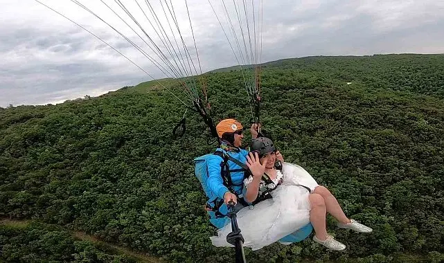 Gelinlikle gökyüzünde süzüldü, herkes damadı aradı... Gerçek ise sonradan ortaya çıktı