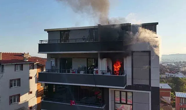 Bursa'da dubleks dairede korkutan yangın