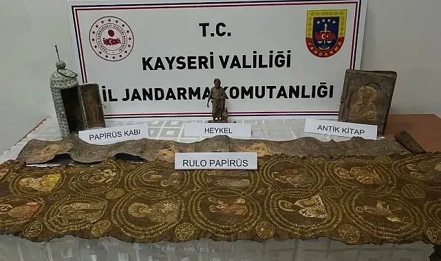 Kayseri'de tarihi eser operasyonu: 1 gözaltı