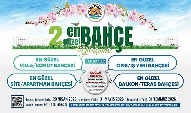 En Güzel Bahçe Yarışması'na başvurular başladı