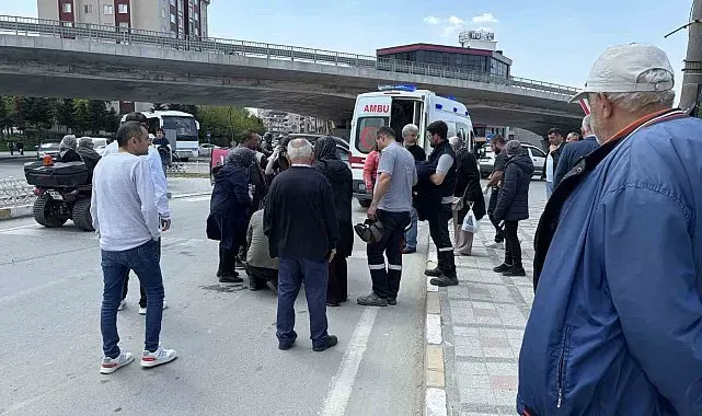 Yola dökülen toprakta kayan motosikletin sürücüsü yaralandı