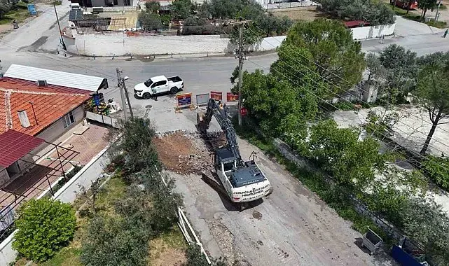 Düğerek'te yol çalışmaları başladı