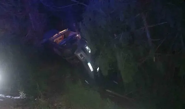 Bolu'da kontrolden çıkan otomobil devrildi: 1 yaralı