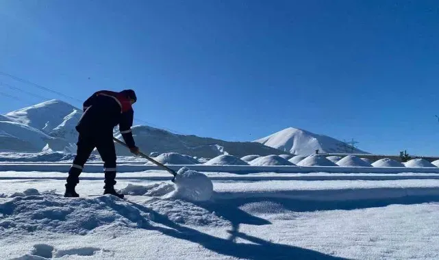 Erzurum -24,6 ile buz kesti