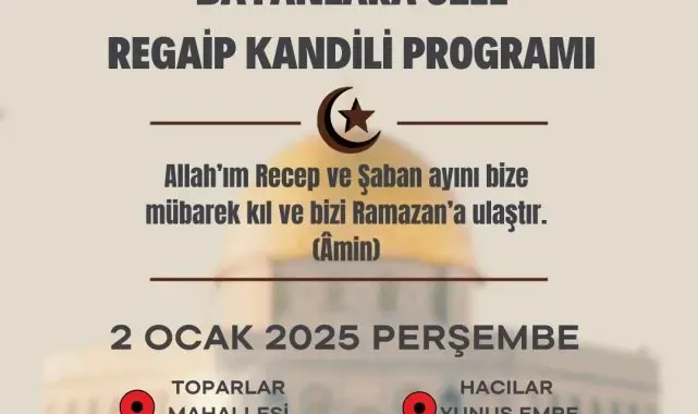 Köyceğiz'de Regaip Kandili nedeniyle programlar düzenlenecek