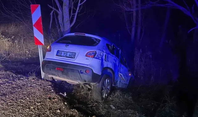 Tekirdağ'da yeni yılın ilk kazası