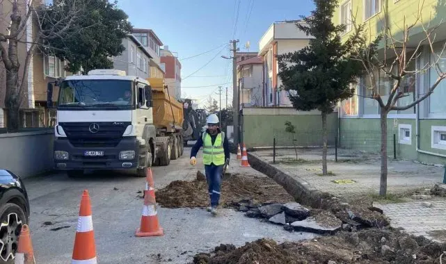 Kocaeli'de kazı çalışması sırasında doğal gaz borusu delindi
