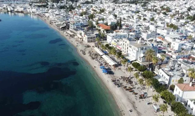 Bodrum'da yeni yılın ilk günü deniz keyfi