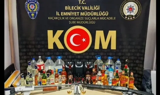 Bilecik'te kaçak alkol, sahte içki operasyonu